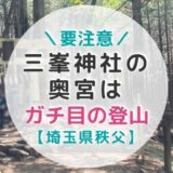 三峯神社の奥宮への行き方と難易度【ガチ目の登山なので要注意】