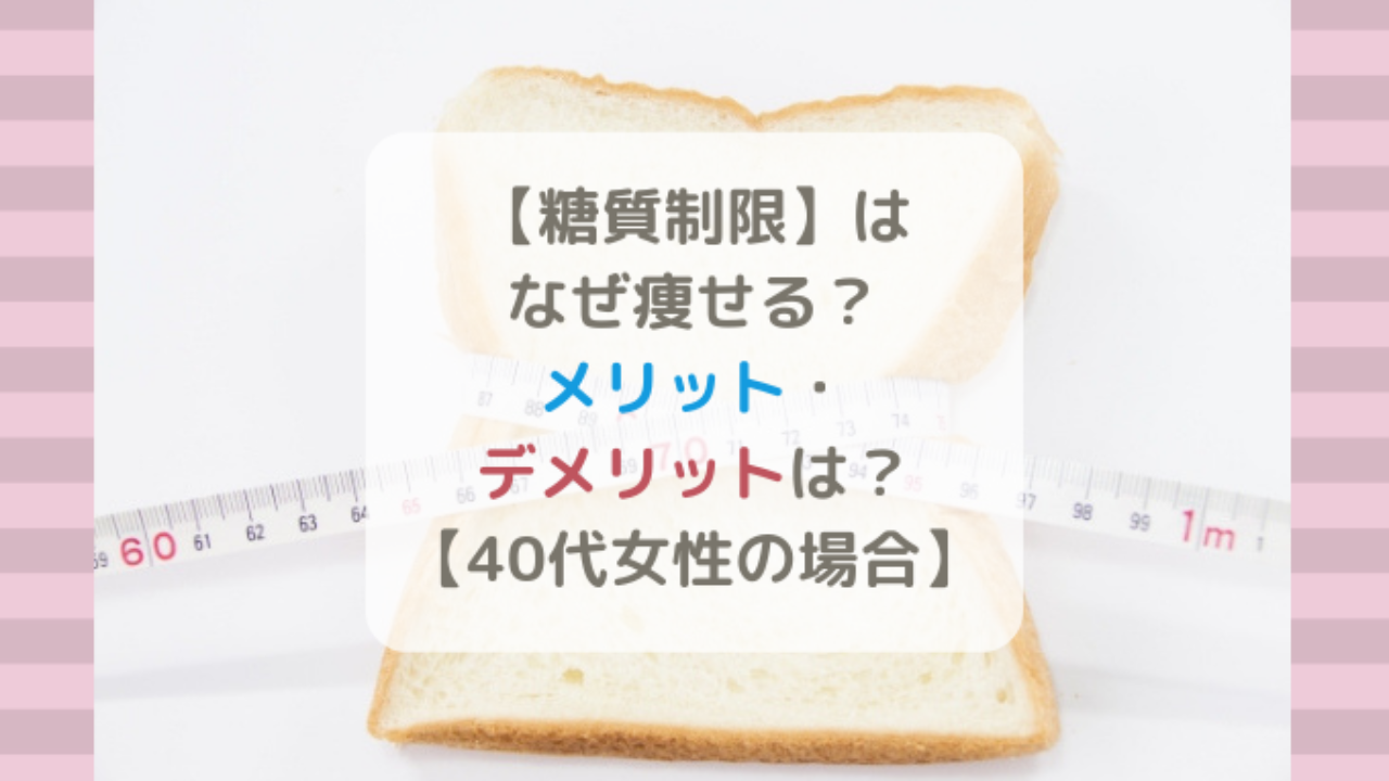 糖質制限はなぜ痩せる メリット デメリットは 40代女性の場合 はれうさぎの耳より情報ブログ