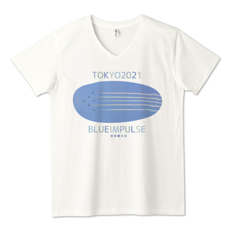 シャツTシャツトリニティオリジナルVネックTシャツ：空猫商店｜【B】東京オリンピックのブルーインパルス